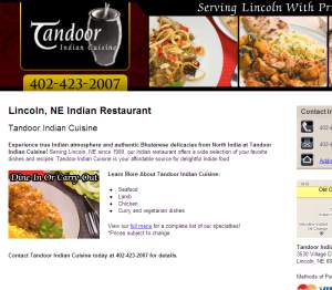 Tandoor Indian Delivery Lincoln Ne