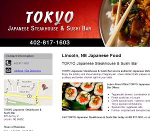 Tokyo Japanese Steak & Seafood House Delivery Lincoln Ne